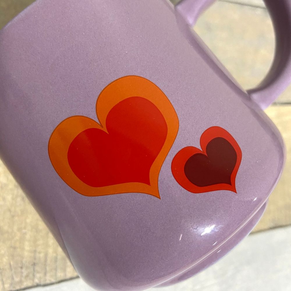 Starbucks Purple with Red Hearts 12oz Mug - Picture 4 of 10